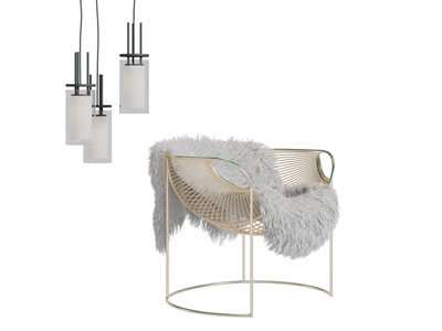 现代轻奢金属镂空休闲椅子