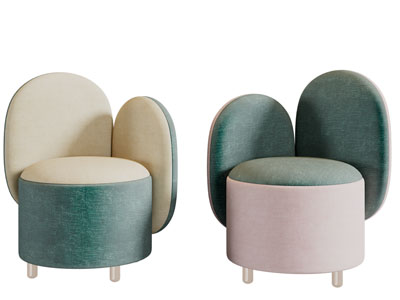 现代布艺单人沙发3d模型 现代布艺单人沙发