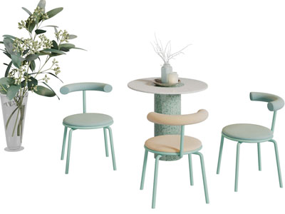 北欧极简休闲餐桌椅组合