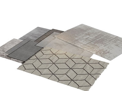 现代做旧长方形地毯3d模型 现代做旧长方形地毯