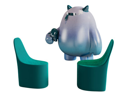 现代怪兽和单人沙发3d模型 现代怪兽和单人沙发