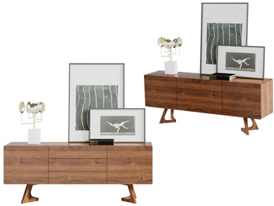 北欧实木电视柜