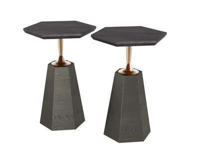 新中式六边形茶几边几3d模型 新中式六边形茶几边几