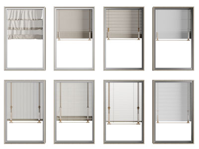 现代百叶窗帘拉帘罗马帘3d模型 现代百叶窗帘拉帘罗马帘