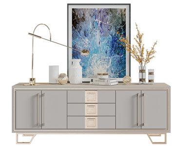 新中式电视柜装饰画