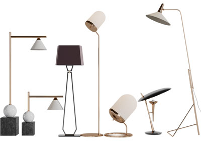 现代落地灯台灯