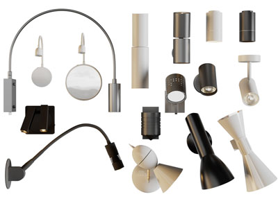 现代金属灯罩的壁灯