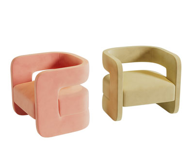 现代可爱糖果色单人沙发3d模型 现代可爱糖果色单人沙发