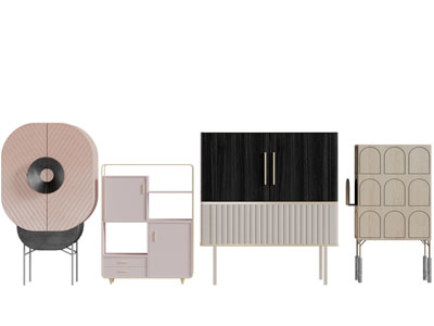 现代轻奢玄关柜边柜