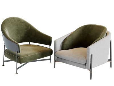 现代单人沙发3d模型 现代单人沙发