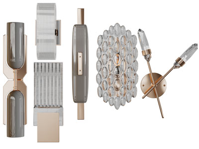 现代水晶玻璃灯罩壁灯