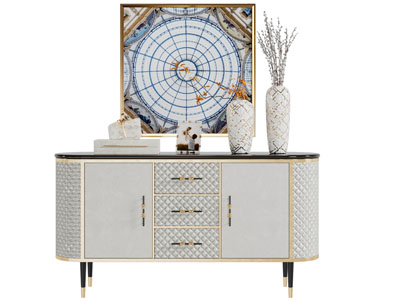 现代轻奢玄关柜边柜