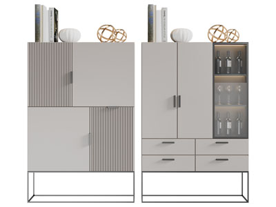 现代加高玄关柜边柜