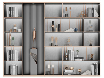 新中式开放式装饰柜