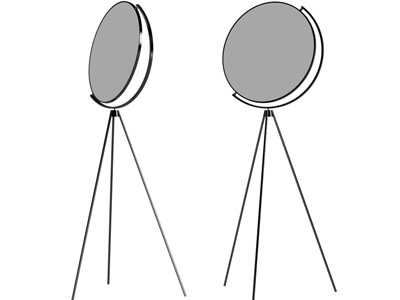 现代三角支架立式落地灯