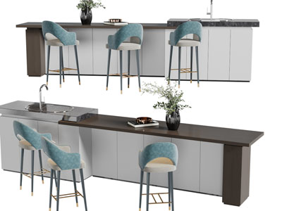 现代水吧台吧椅