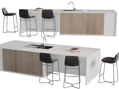 现代带水龙头的吧台吧椅