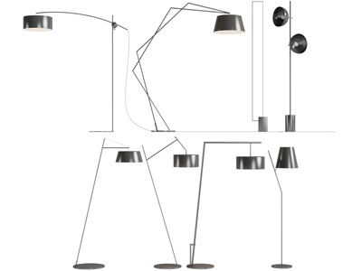 新中式黑色金属落地灯