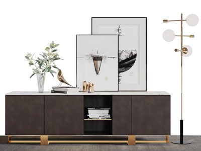 现代轻奢长方形电视柜