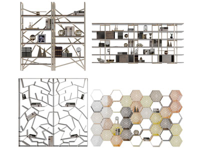 现代几何多边形装饰置物架