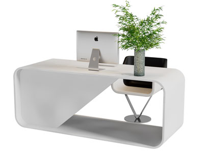 现代镂空前台接待台