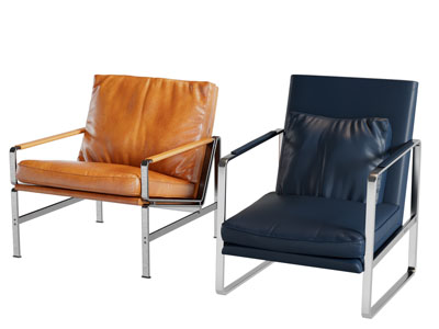 现代金属扶手休闲椅子