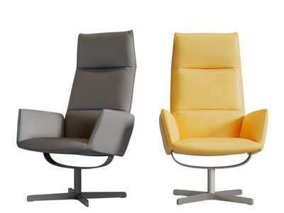 现代十字形支架的休闲办公椅子