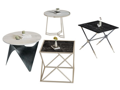 现代轻奢方形圆形茶几3d模型 现代轻奢方形圆形茶几