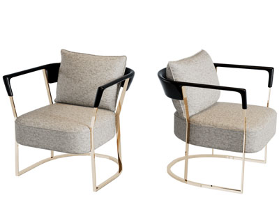 现代轻奢休闲单人沙发3d模型 现代轻奢休闲单人沙发