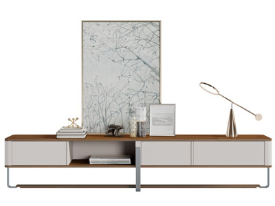 现代长方形电视柜