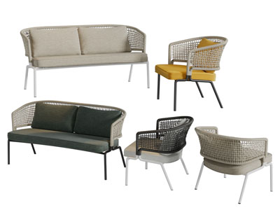 现代镂空靠背双人单人休闲椅子