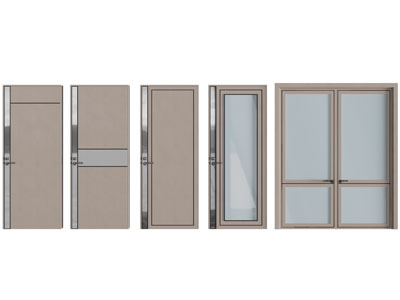 现代单扇双扇平开门