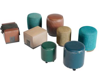 现代圆形坐墩沙发凳