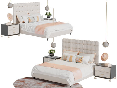 现代轻奢双人床