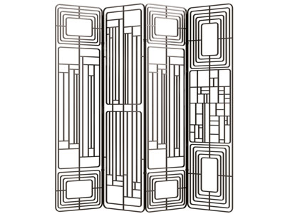 现代金属几何图案的屏风