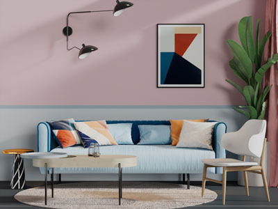 北欧布艺多人沙发茶几休闲椅子组合