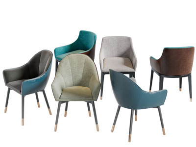 现代布艺休闲椅子餐椅