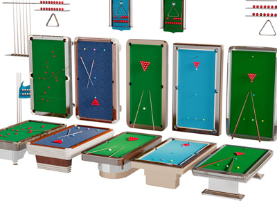 现代娱乐台球桌3d模型 现代娱乐台球桌