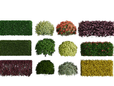 现代几何形园艺灌木丛3d模型 现代几何形园艺灌木丛