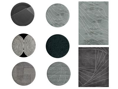 现代方形圆形地毯3d模型 现代方形圆形地毯