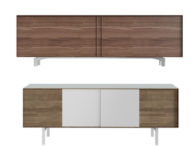 现代实木推拉门电视柜