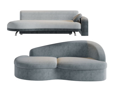 现代布艺美人榻贵妃椅