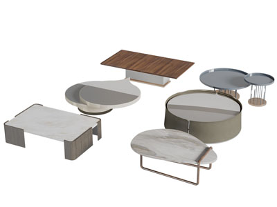 现代茶几3d模型 现代茶几
