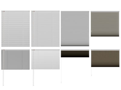 现代百叶窗卷帘拉帘3d模型 现代百叶窗卷帘拉帘