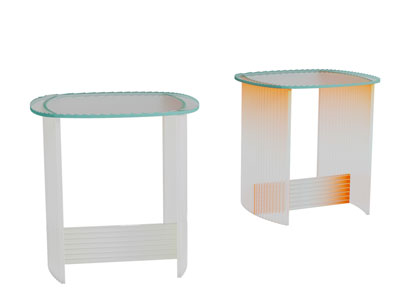 现代玻璃茶几3d模型 现代玻璃茶几