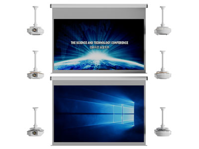 现代投影仪幕布3d模型 现代投影仪幕布