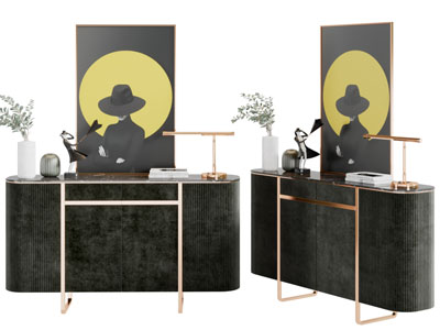 现代轻奢玄关柜边柜