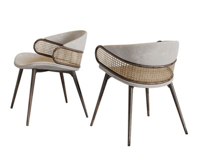 现代装饰编织靠背休闲椅子