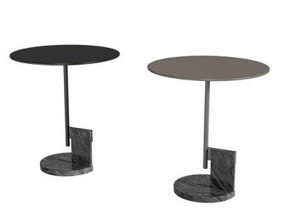 现代大理石底座的茶几边几3d模型 现代大理石底座的茶几边几