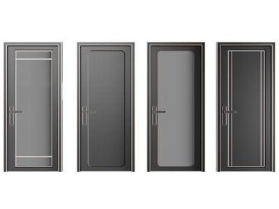 新中式黑色平开门